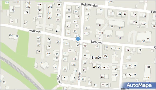 Katowice, Kępowa, 29, mapa Katowic