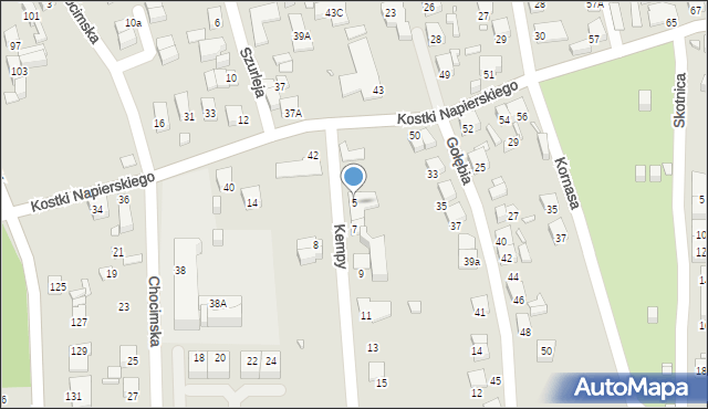 Katowice, Kempy Konstantego, 5, mapa Katowic