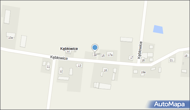 Kębłowice, Kębłowice, 14, mapa Kębłowice