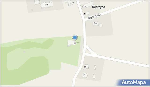 Kędrzyno, Kędrzyno, 13, mapa Kędrzyno