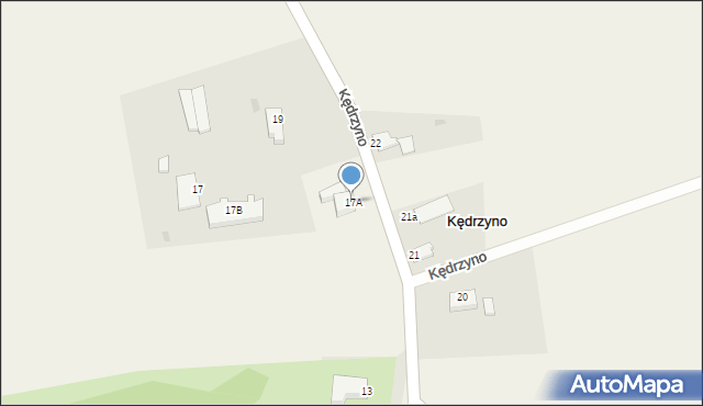 Kędrzyno, Kędrzyno, 17A, mapa Kędrzyno