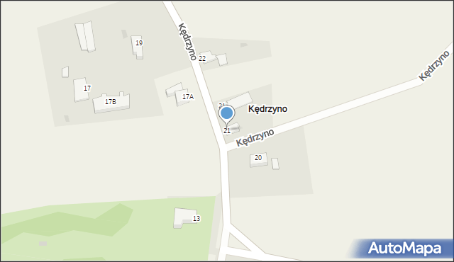 Kędrzyno, Kędrzyno, 21, mapa Kędrzyno