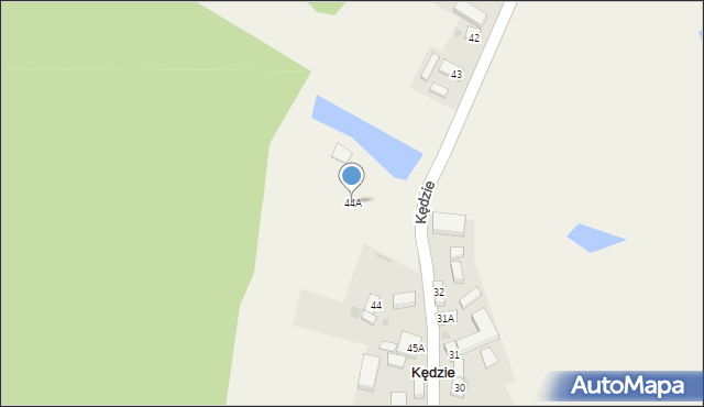 Kędzie, Kędzie, 44A, mapa Kędzie