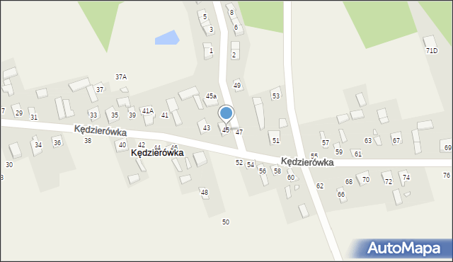 Kędzierówka, Kędzierówka, 45, mapa Kędzierówka