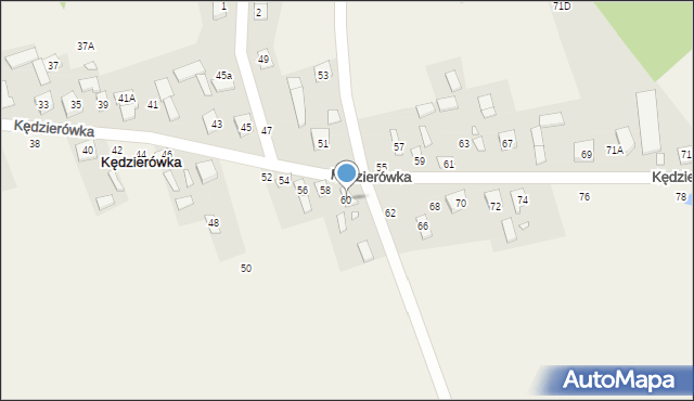 Kędzierówka, Kędzierówka, 60, mapa Kędzierówka
