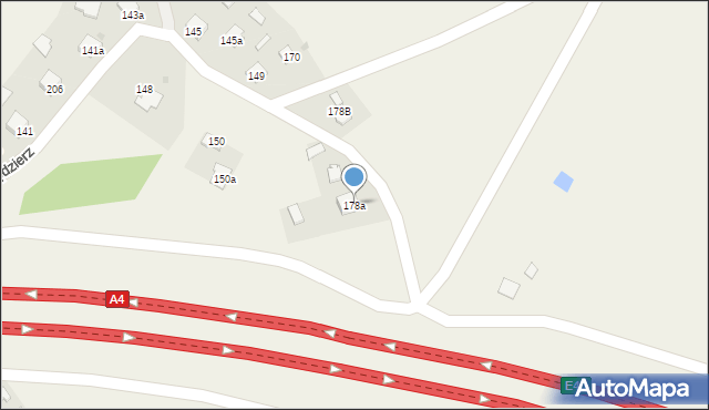 Kędzierz, Kędzierz, 178a, mapa Kędzierz