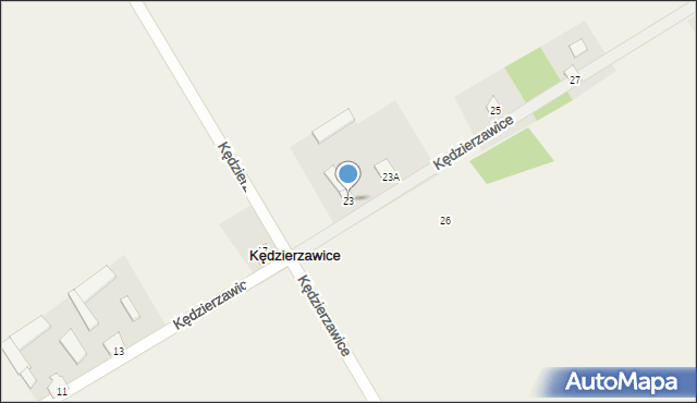 Kędzierzawice, Kędzierzawice, 23, mapa Kędzierzawice