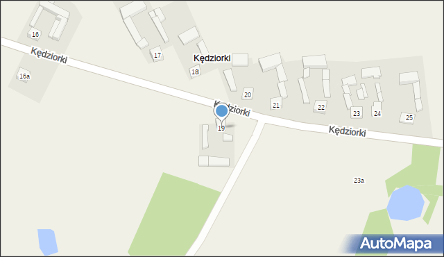 Kędziorki, Kędziorki, 19, mapa Kędziorki