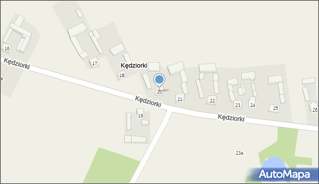 Kędziorki, Kędziorki, 20, mapa Kędziorki