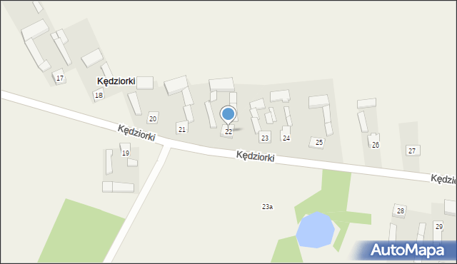 Kędziorki, Kędziorki, 22, mapa Kędziorki