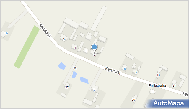 Kędziorki, Kędziorki, 6, mapa Kędziorki