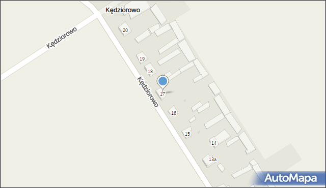 Kędziorowo, Kędziorowo, 17, mapa Kędziorowo