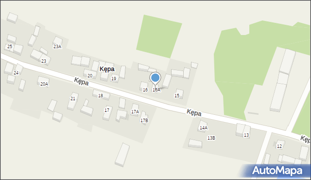 Kępa, Kępa, 16A, mapa Kępa