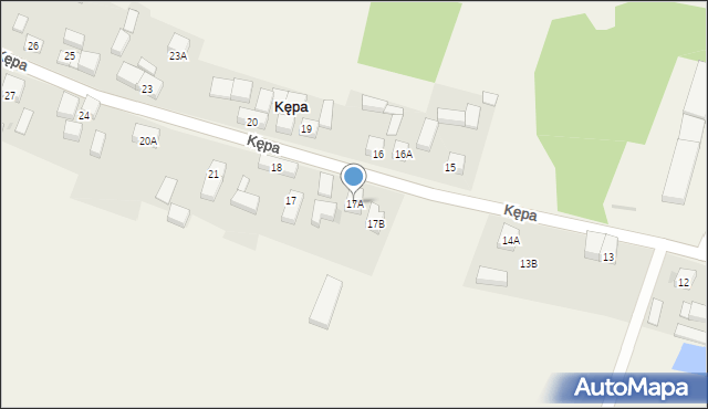 Kępa, Kępa, 17A, mapa Kępa