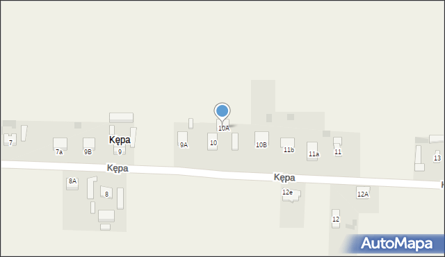 Kępa, Kępa, 10A, mapa Kępa