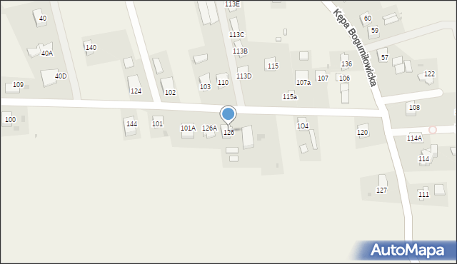 Kępa Bogumiłowicka, Kępa Bogumiłowicka, 126, mapa Kępa Bogumiłowicka