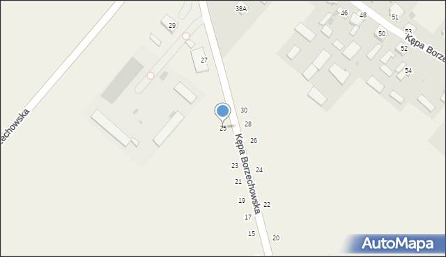 Kępa Borzechowska, Kępa Borzechowska, 25, mapa Kępa Borzechowska