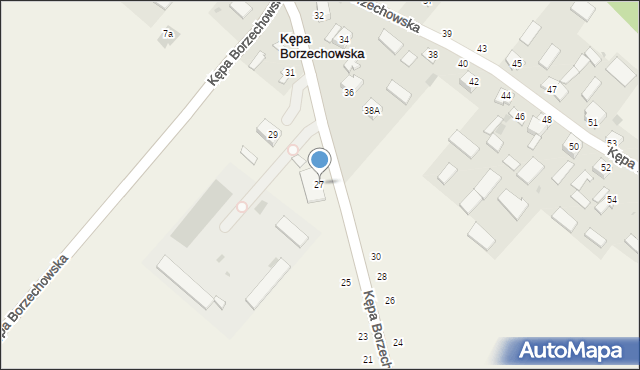 Kępa Borzechowska, Kępa Borzechowska, 27, mapa Kępa Borzechowska
