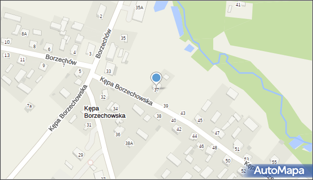Kępa Borzechowska, Kępa Borzechowska, 37, mapa Kępa Borzechowska