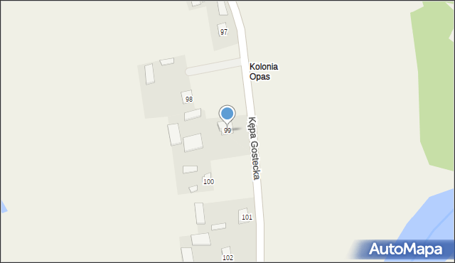 Kępa Gostecka, Kępa Gostecka, 99, mapa Kępa Gostecka