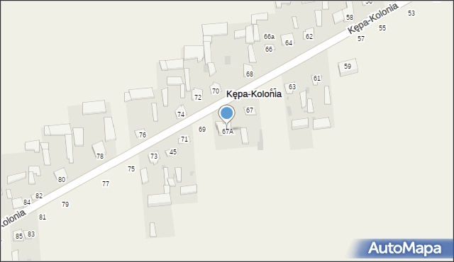 Kępa-Kolonia, Kępa-Kolonia, 67A, mapa Kępa-Kolonia