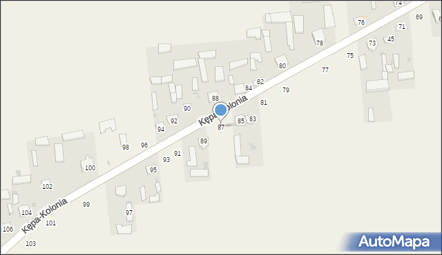 Kępa-Kolonia, Kępa-Kolonia, 87, mapa Kępa-Kolonia