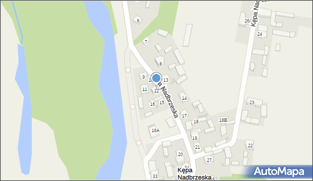 Kępa Nadbrzeska, Kępa Nadbrzeska, 12, mapa Kępa Nadbrzeska