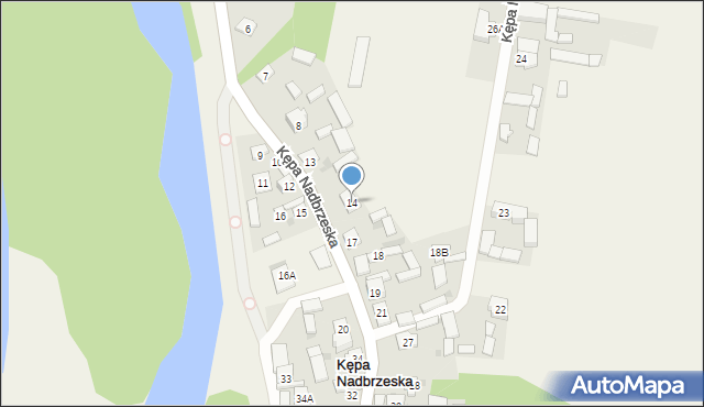 Kępa Nadbrzeska, Kępa Nadbrzeska, 14, mapa Kępa Nadbrzeska