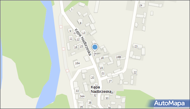 Kępa Nadbrzeska, Kępa Nadbrzeska, 17, mapa Kępa Nadbrzeska