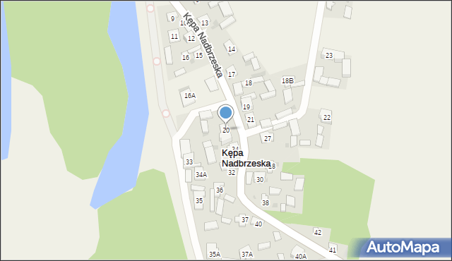 Kępa Nadbrzeska, Kępa Nadbrzeska, 20, mapa Kępa Nadbrzeska