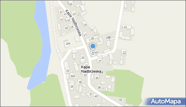 Kępa Nadbrzeska, Kępa Nadbrzeska, 21, mapa Kępa Nadbrzeska