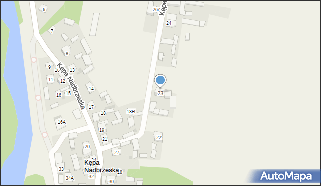 Kępa Nadbrzeska, Kępa Nadbrzeska, 23, mapa Kępa Nadbrzeska