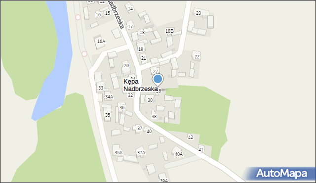 Kępa Nadbrzeska, Kępa Nadbrzeska, 28, mapa Kępa Nadbrzeska