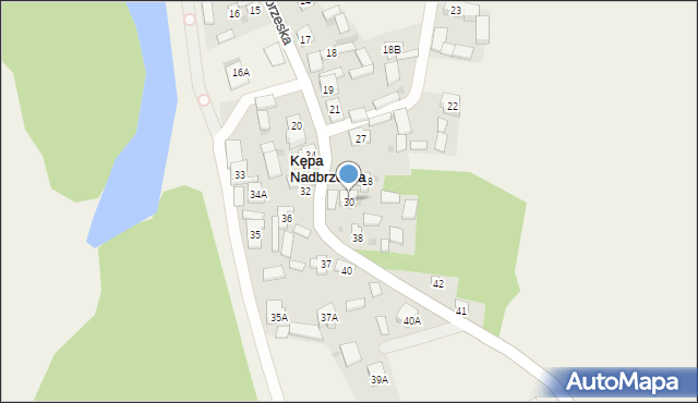 Kępa Nadbrzeska, Kępa Nadbrzeska, 30, mapa Kępa Nadbrzeska