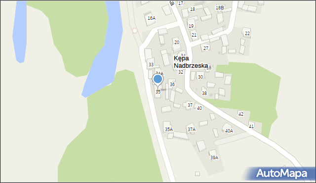 Kępa Nadbrzeska, Kępa Nadbrzeska, 35, mapa Kępa Nadbrzeska