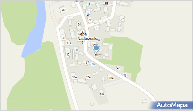 Kępa Nadbrzeska, Kępa Nadbrzeska, 38, mapa Kępa Nadbrzeska