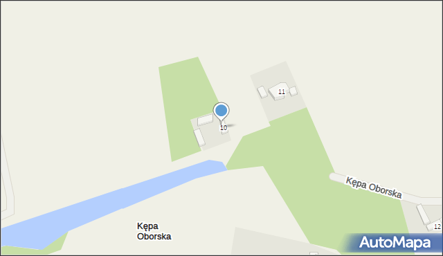 Kępa Oborska, Kępa Oborska, 10A, mapa Kępa Oborska