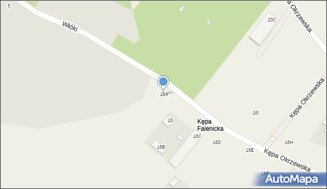 Kępa Okrzewska, Kępa Okrzewska, 16A, mapa Kępa Okrzewska