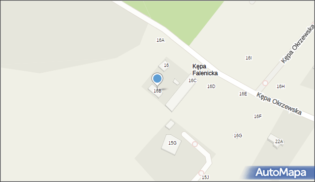 Kępa Okrzewska, Kępa Okrzewska, 16B, mapa Kępa Okrzewska