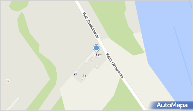 Kępa Okrzewska, Kępa Okrzewska, 19A, mapa Kępa Okrzewska