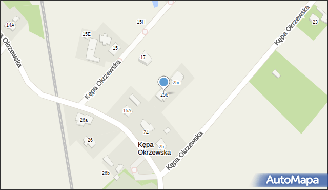 Kępa Okrzewska, Kępa Okrzewska, 25b, mapa Kępa Okrzewska