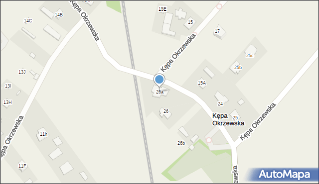 Kępa Okrzewska, Kępa Okrzewska, 26a, mapa Kępa Okrzewska