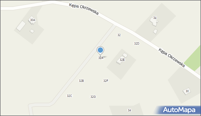 Kępa Okrzewska, Kępa Okrzewska, 32A, mapa Kępa Okrzewska