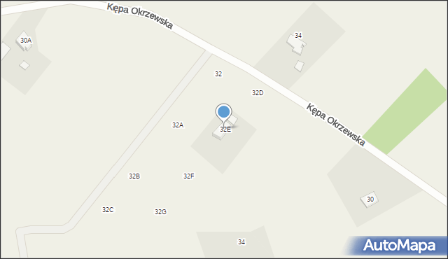 Kępa Okrzewska, Kępa Okrzewska, 32E, mapa Kępa Okrzewska