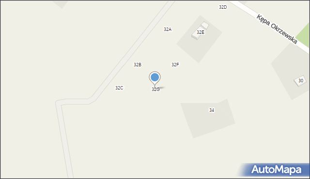 Kępa Okrzewska, Kępa Okrzewska, 32G, mapa Kępa Okrzewska
