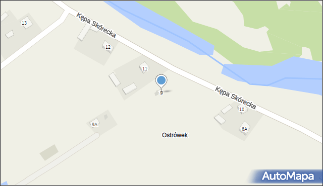 Kępa Skórecka, Kępa Skórecka, 9, mapa Kępa Skórecka