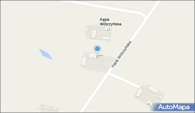Kępa Wólczyńska, Kępa Wólczyńska, 12, mapa Kępa Wólczyńska