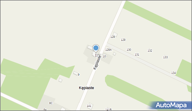 Kępiaste, Kępiaste, 11, mapa Kępiaste