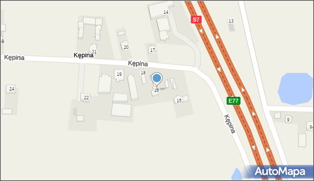 Kępina, Kępina, 16, mapa Kępina