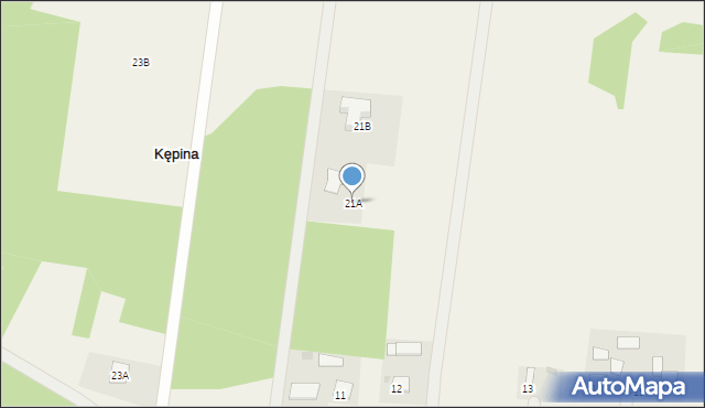 Kępina, Kępina, 21A, mapa Kępina